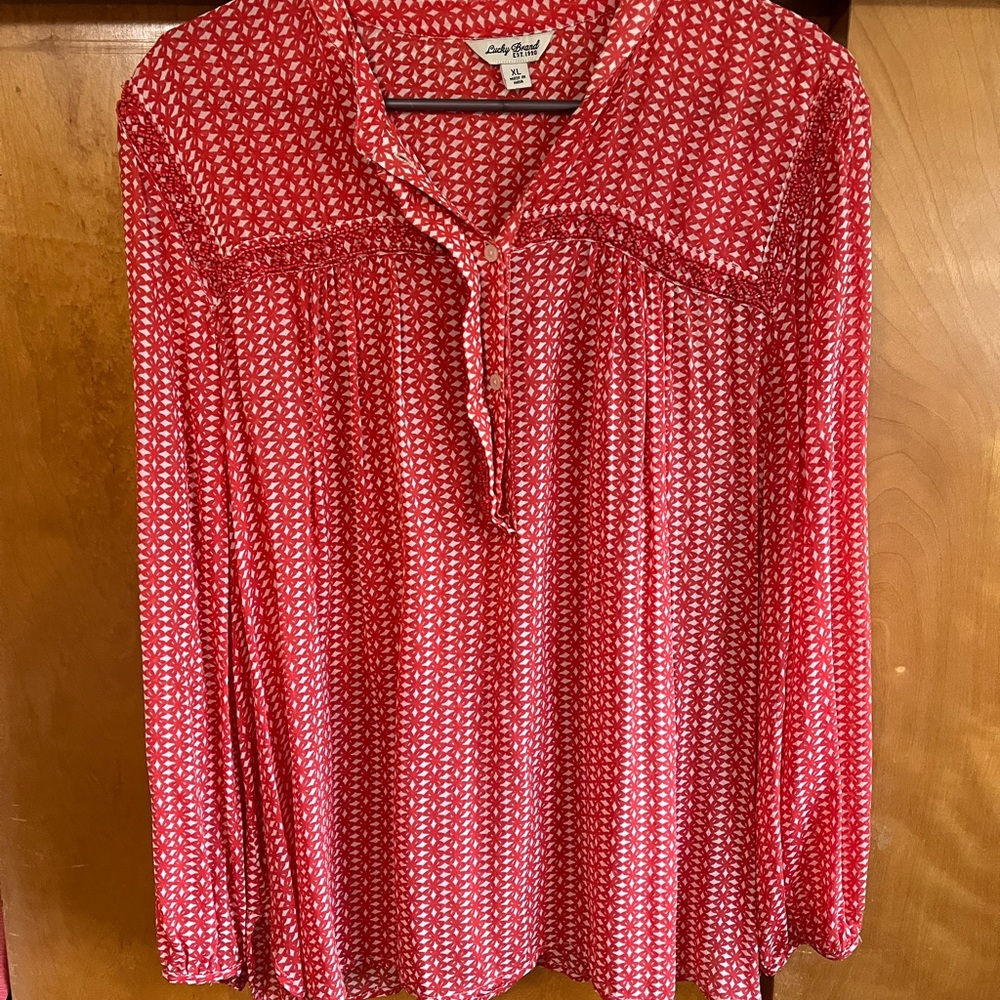 Lucky Brand beaded blouse